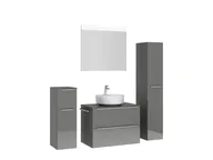 Atlas Ensemble sous vasque avec miroir et colonnes 3