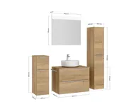 Atlas Ensemble sous vasque avec miroir et colonnes 4