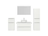 Atlas Ensemble sous vasque avec miroir et colonnes 1