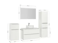 Atlas Ensemble sous vasque avec miroir et colonnes 4