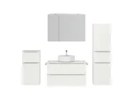 Atlas Ensemble sous vasque avec miroir et colonnes 1