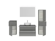 Atlas Ensemble sous vasque avec miroir et colonnes 2