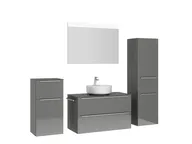 Atlas Ensemble sous vasque avec miroir et colonnes 3