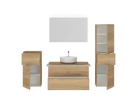 Atlas Ensemble sous vasque avec miroir et colonnes 2