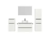 Atlas Ensemble sous vasque avec miroir et colonnes 1