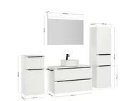 Atlas Ensemble sous vasque avec miroir et colonnes 4