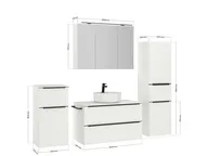 Atlas Ensemble sous vasque avec miroir et colonnes 4