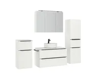 Atlas Ensemble sous vasque avec miroir et colonnes 3