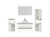 Atlas Ensemble sous vasque avec miroir et colonnes 2