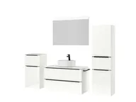 Atlas Ensemble sous vasque avec miroir et colonnes 5