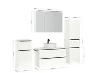 Atlas Ensemble sous vasque avec miroir et colonnes 4