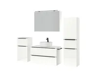 Atlas Ensemble sous vasque avec miroir et colonnes 5