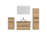 Atlas Ensemble sous vasque avec miroir et colonnes 1