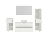 Atlas Ensemble sous vasque avec miroir et colonnes 2