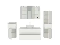 Atlas Ensemble sous vasque avec miroir et colonnes 2