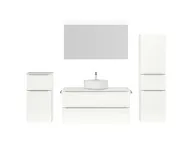 Atlas Ensemble sous vasque avec miroir et colonnes 1