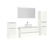 Atlas Ensemble sous vasque avec miroir et colonnes 3