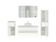 Atlas Ensemble sous vasque avec miroir et colonnes 2