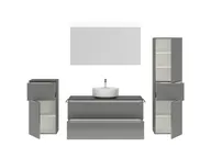 Atlas Ensemble sous vasque avec miroir et colonnes 2