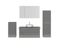 Atlas Ensemble sous vasque avec miroir et colonnes 1