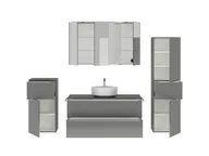 Atlas Ensemble sous vasque avec miroir et colonnes 2