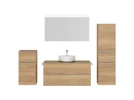 Atlas Ensemble sous vasque avec miroir et colonnes 1