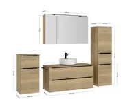 Atlas Ensemble sous vasque avec miroir et colonnes 4