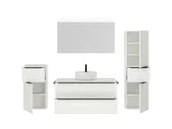 Atlas Ensemble sous vasque avec miroir et colonnes 2