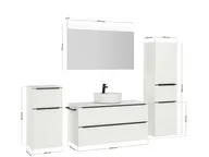 Atlas Ensemble sous vasque avec miroir et colonnes 4