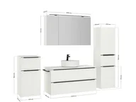 Atlas Ensemble sous vasque avec miroir et colonnes 4