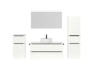 Atlas Ensemble sous vasque avec miroir et colonnes 1