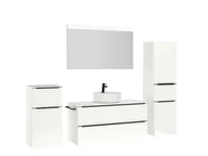 Atlas Ensemble sous vasque avec miroir et colonnes 3