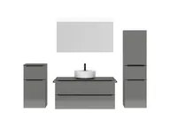 Atlas Ensemble sous vasque avec miroir et colonnes 1