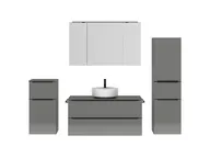 Atlas Ensemble sous vasque avec miroir et colonnes 1