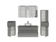 Atlas Ensemble sous vasque avec miroir et colonnes 2