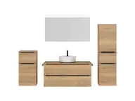 Atlas Ensemble sous vasque avec miroir et colonnes 1