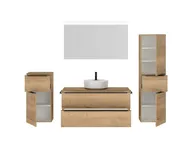 Atlas Ensemble sous vasque avec miroir et colonnes 2