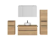 Atlas Ensemble sous vasque avec miroir et colonnes 1