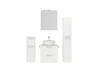 Atlas Ensemble sous vasque avec miroir et colonnes 1