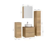 Atlas Ensemble sous vasque avec miroir et colonnes 4