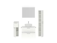 Atlas Ensemble sous vasque avec miroir et colonnes 2