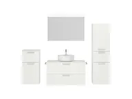 Atlas Ensemble sous vasque avec miroir et colonnes 1