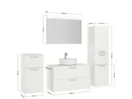 Atlas Ensemble sous vasque avec miroir et colonnes 4