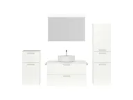 Atlas Ensemble sous vasque avec miroir et colonnes 1