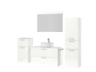 Atlas Ensemble sous vasque avec miroir et colonnes 5