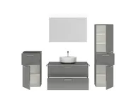 Atlas Ensemble sous vasque avec miroir et colonnes 2