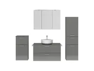 Atlas Ensemble sous vasque avec miroir et colonnes 1