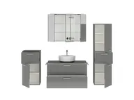 Atlas Ensemble sous vasque avec miroir et colonnes 2