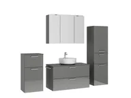 Atlas Ensemble sous vasque avec miroir et colonnes 3