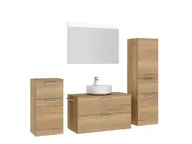 Atlas Ensemble sous vasque avec miroir et colonnes 3